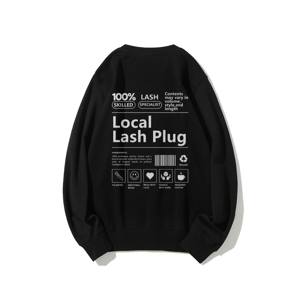 Local Last Plug Long Sleeved Round Neck Sweatshirt-moweekender