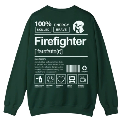 Firefighter Casual Crewneck Sweatshirt-moweekender