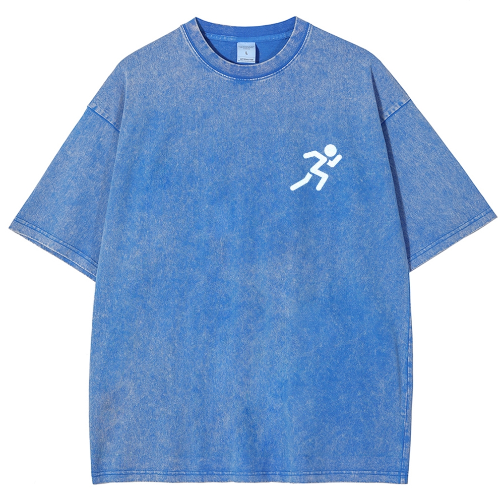 Marathon Runner Unisex Fit Washed T-Shirt