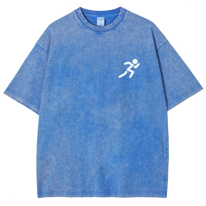 Marathon Runner Unisex Fit Washed T-Shirt