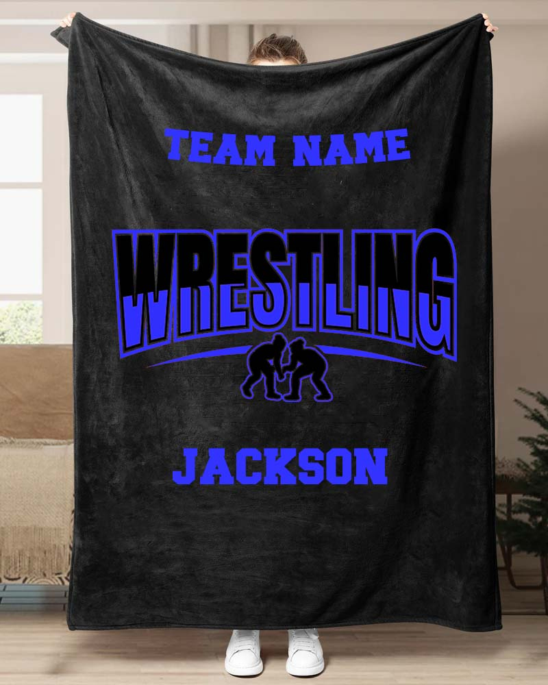 Female Wrestling Printed Sport Blanket-moweekender