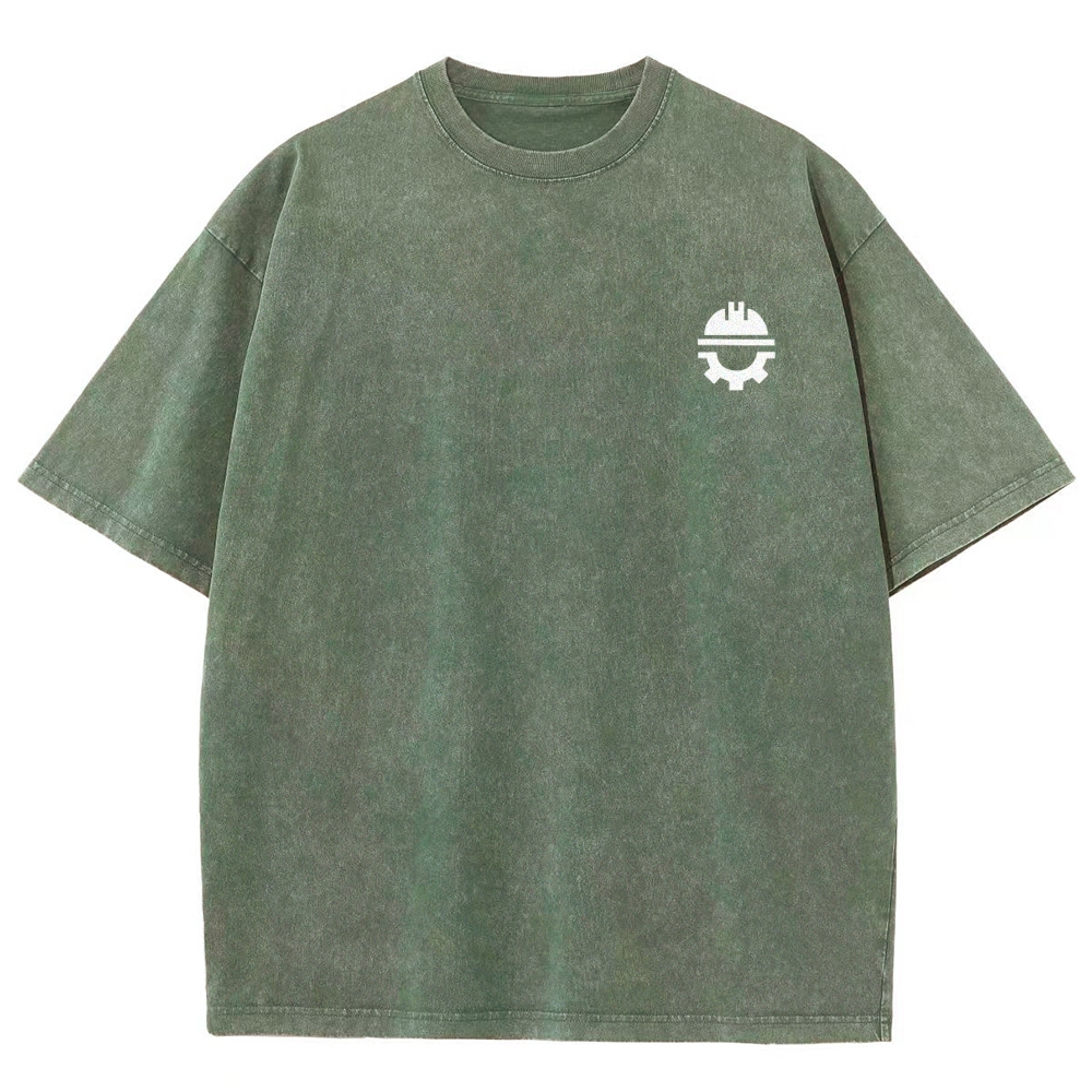 Civil Engineer Washed Vintage Short Sleeves T-Shirt-moweekender