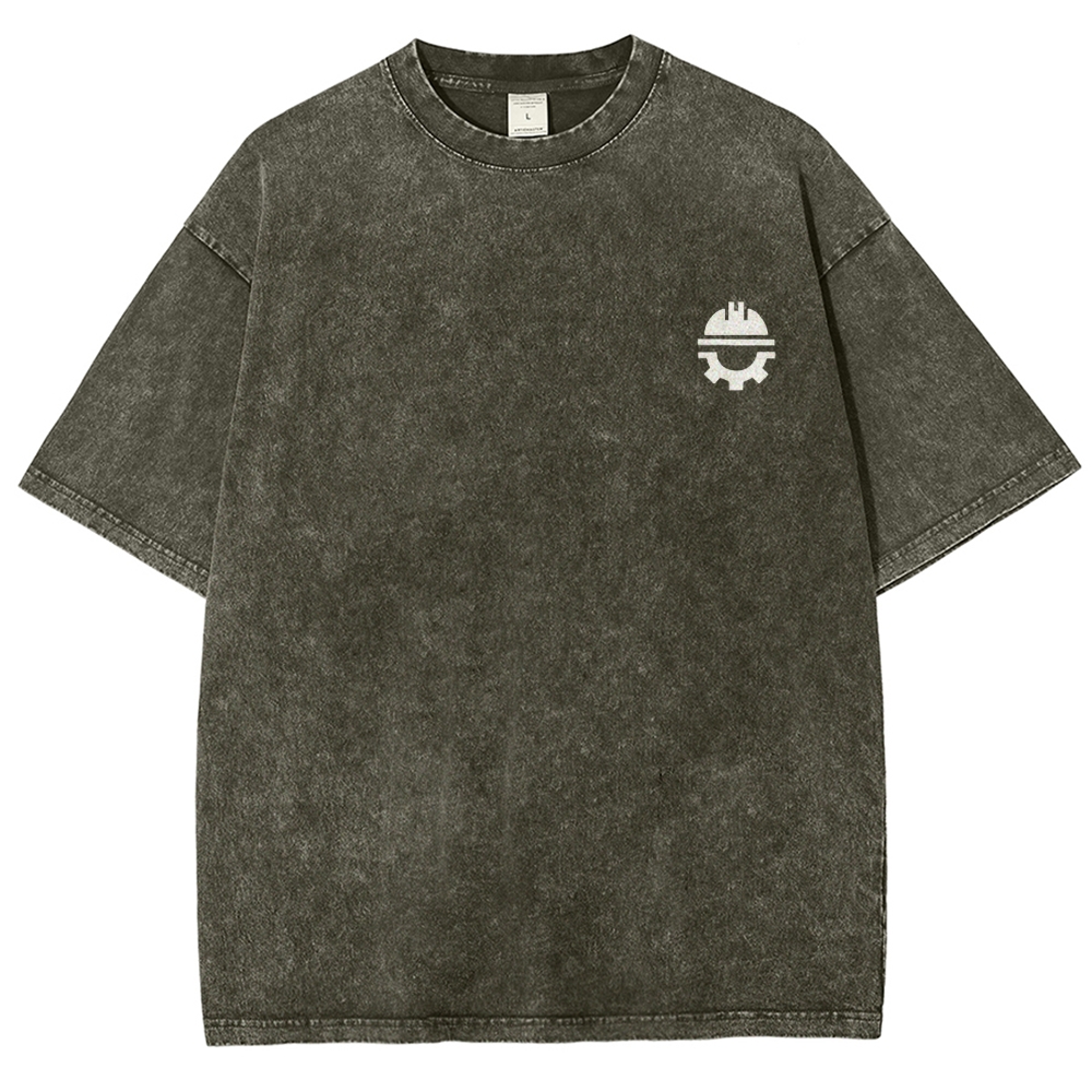 Civil Engineer Washed Vintage Short Sleeves T-Shirt-moweekender