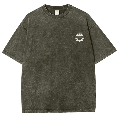Civil Engineer Washed Vintage Short Sleeves T-Shirt-moweekender