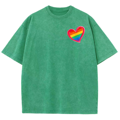 All For Love And Love For All Washed Oversized T-Shirt-moweekender