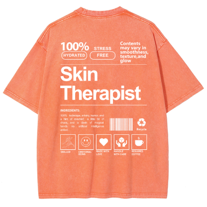 Skin Therapist Unisex Fit Washed T-Shirt-moweekender