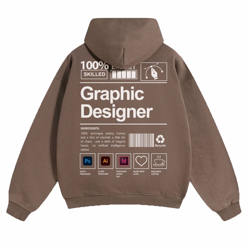 Graphic Designer Unisex Casual Anime Print Hoodie-moweekender