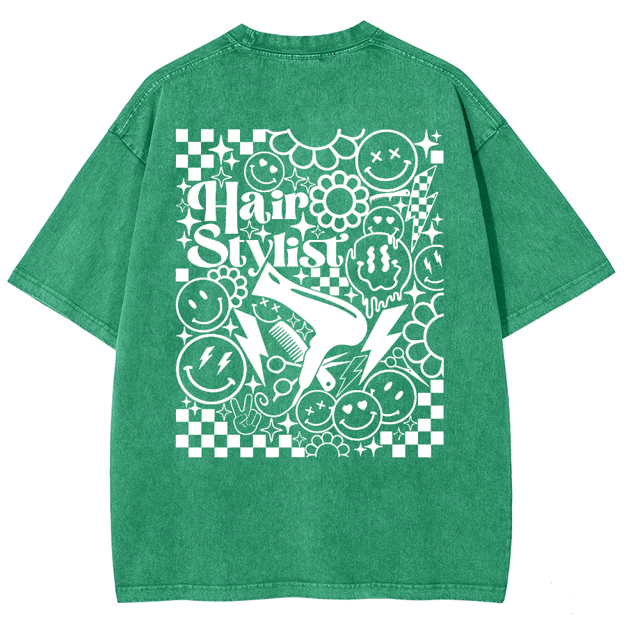 Hair Stylist Unisex Fit Washed T-Shirt-moweekender