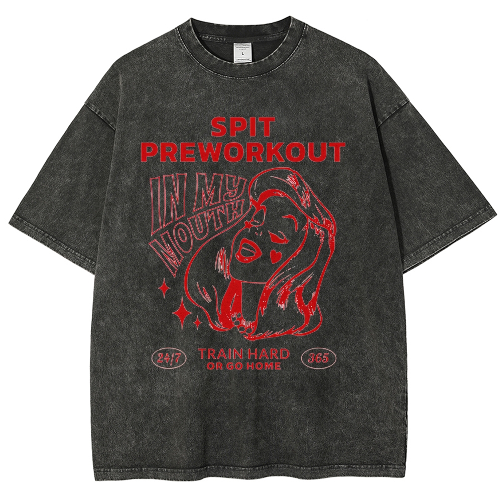 Spit Preworkout Vintage Snowflake Washed T-Shirt-moweekender