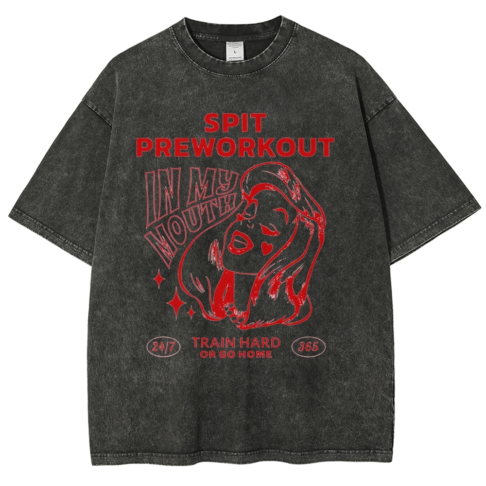 Spit Preworkout Vintage Snowflake Washed T-Shirt-moweekender