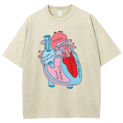 cardiology Unisex Fit Washed T-Shirt-moweekender