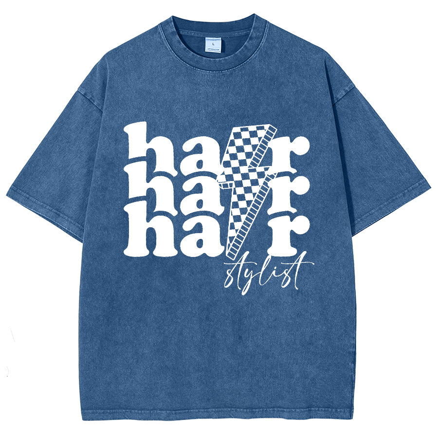 Hair Stylist Unisex Fit Washed T-Shirt-moweekender