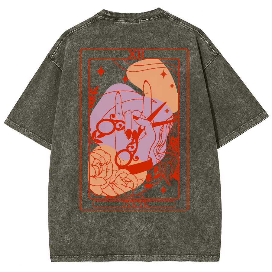 IYKYK Lesbian Sapphic Unisex Fit Washed T-Shirt-moweekender