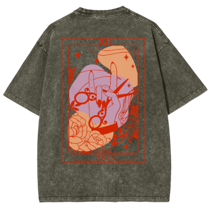 IYKYK Lesbian Sapphic Unisex Fit Washed T-Shirt-moweekender