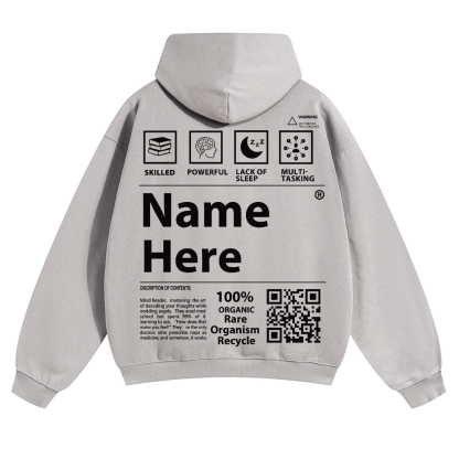 QR Code Customized Unisex Solid Hoodie