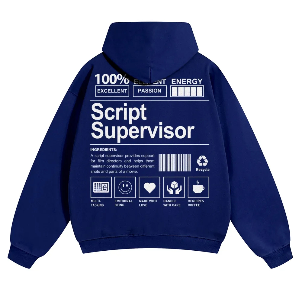 Script Supervisor Unisex Casual Anime Print Hoodie-moweekender