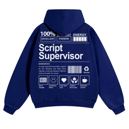 Script Supervisor Unisex Casual Anime Print Hoodie-moweekender