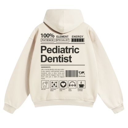 Pediatric Dentist Solid Color Hoodie-moweekender