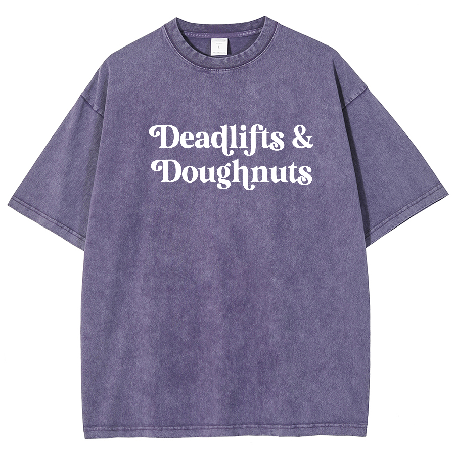 Deadlifts & Dounghts Unisex Fit Washed Oversized T-Shirt-moweekender