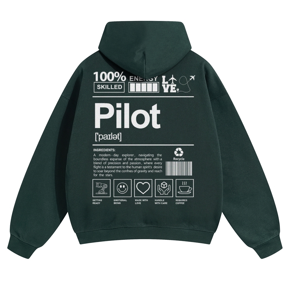 Pilot Solid Color Hoodie-moweekender
