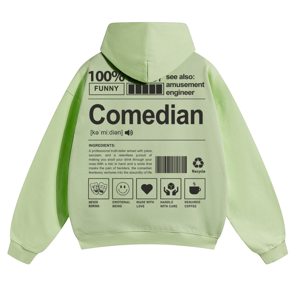Comedian Unisex Casual Anime Print Hoodie-moweekender