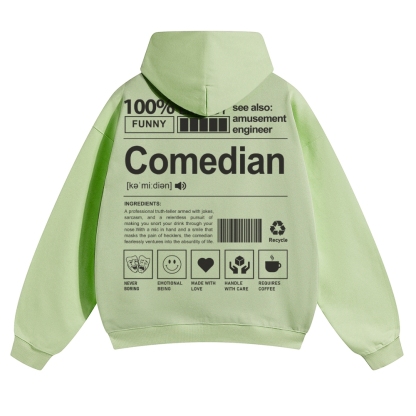 Comedian Unisex Casual Anime Print Hoodie-moweekender