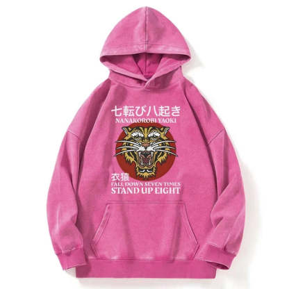 Retro Tiger Washed Vintage Hoodie-moweekender
