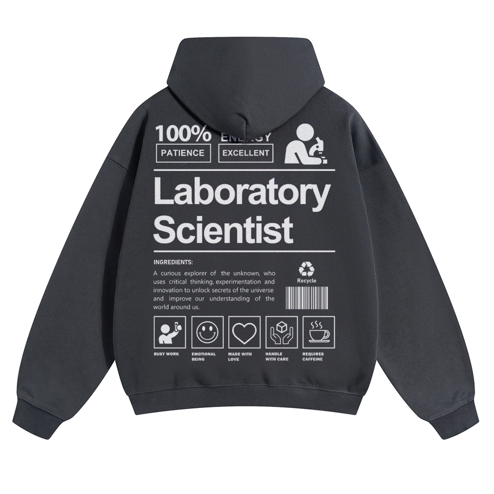 Laboratory Scientist Solid Color Hoodie-moweekender