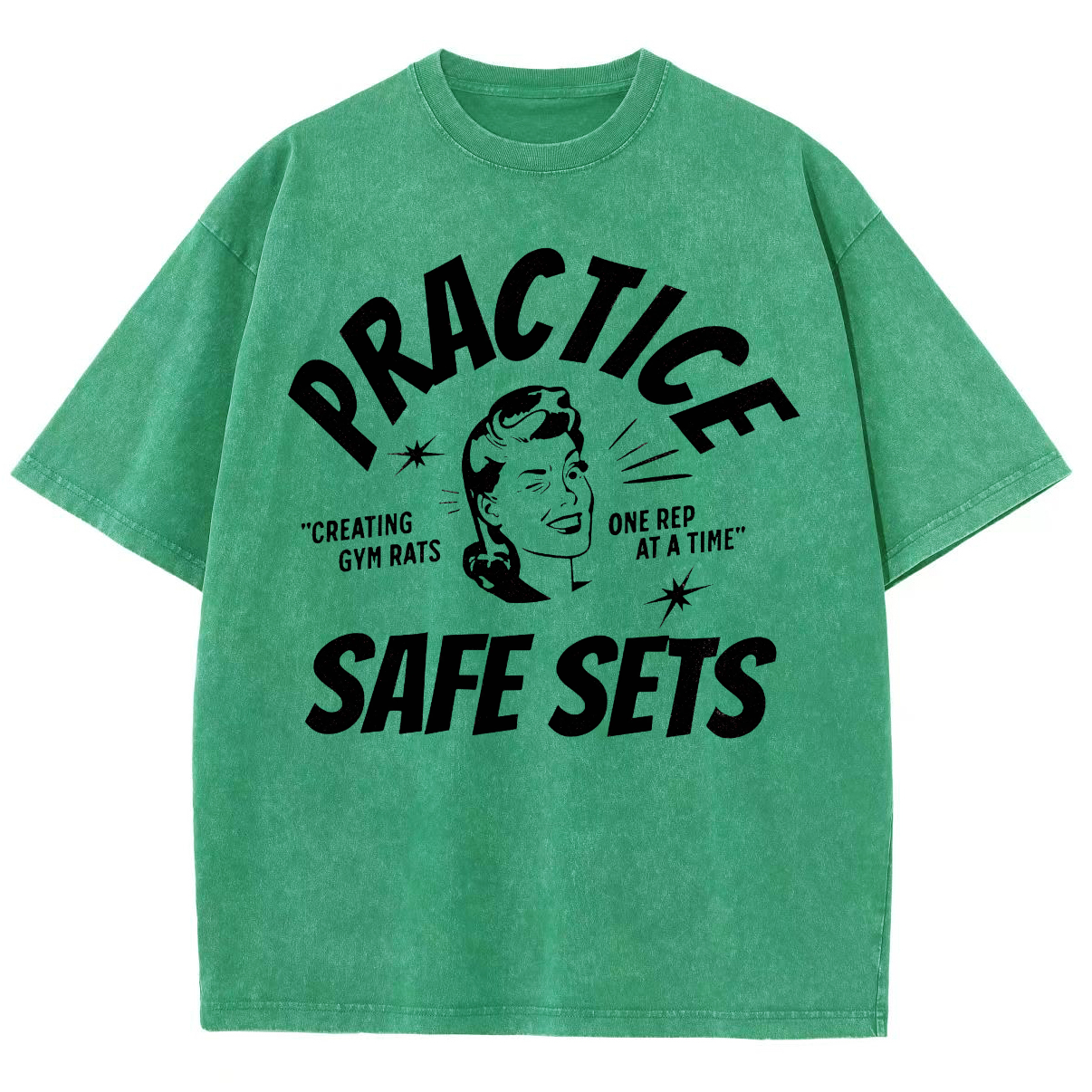 Practice Safe Sets Unisex Fit Washed Oversized T-Shirt-moweekender