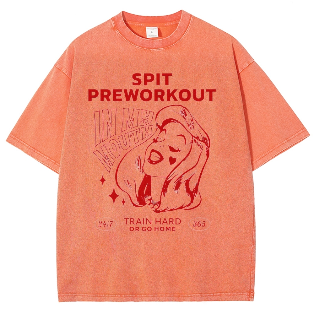 Spit Preworkout Vintage Snowflake Washed T-Shirt-moweekender