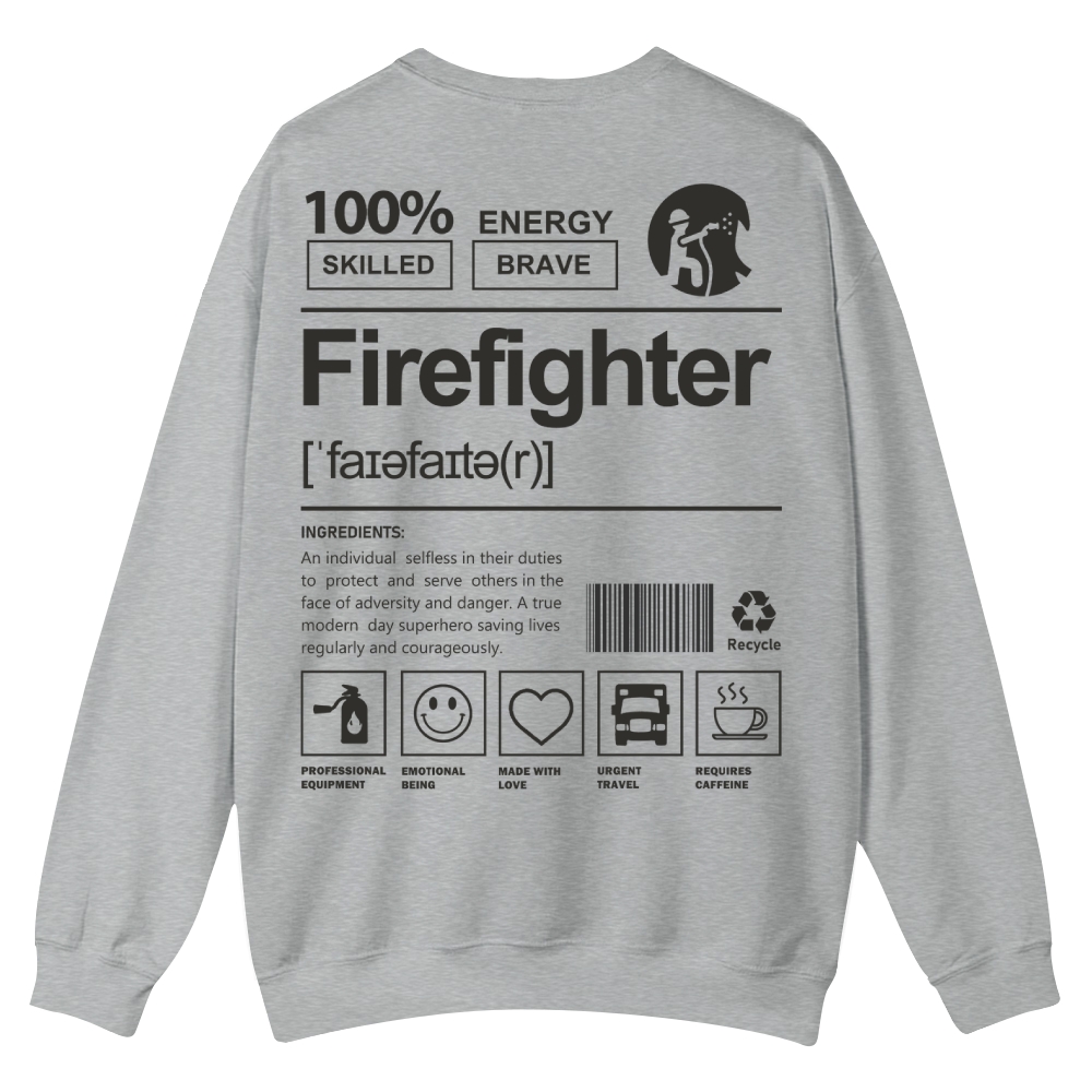 Firefighter Casual Crewneck Sweatshirt-moweekender