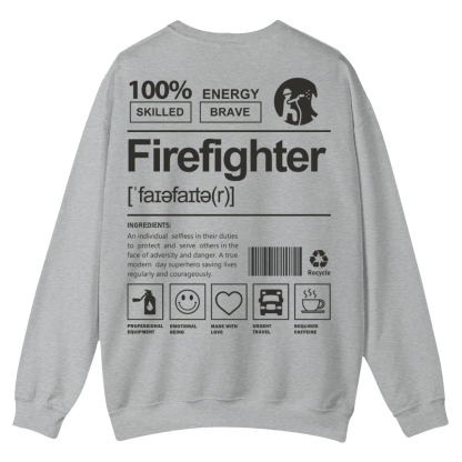 Firefighter Casual Crewneck Sweatshirt-moweekender