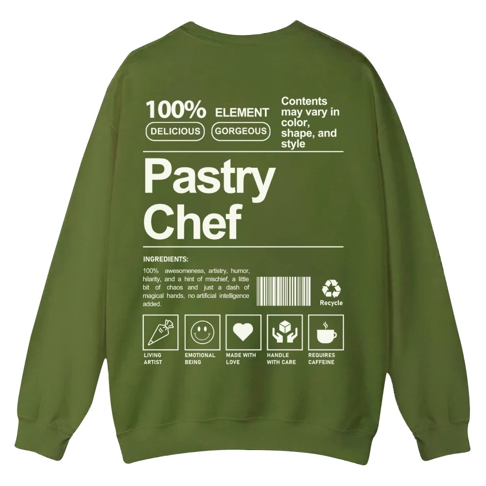 Pastry Chef Casual Crewneck Sweatshirt-moweekender