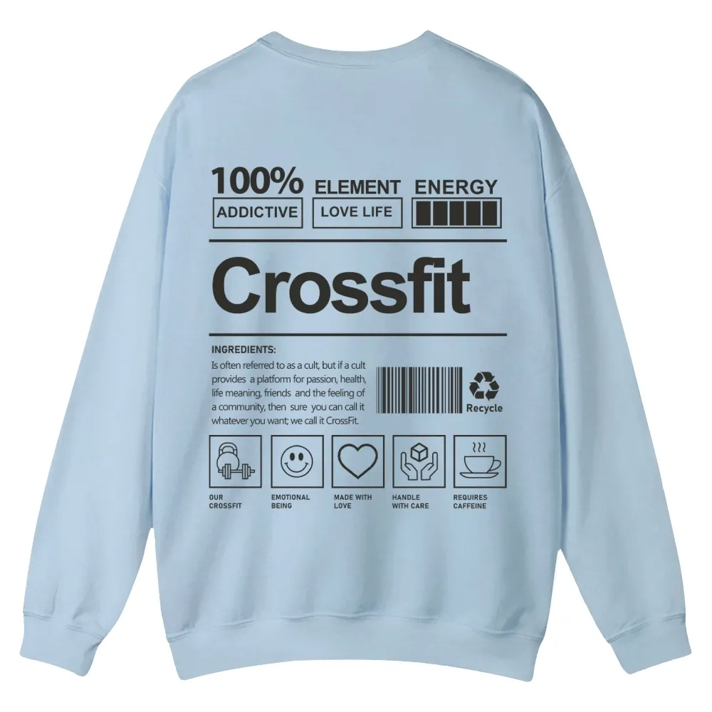 Crossfit Printed Crew Neck Sweatshirt-moweekender