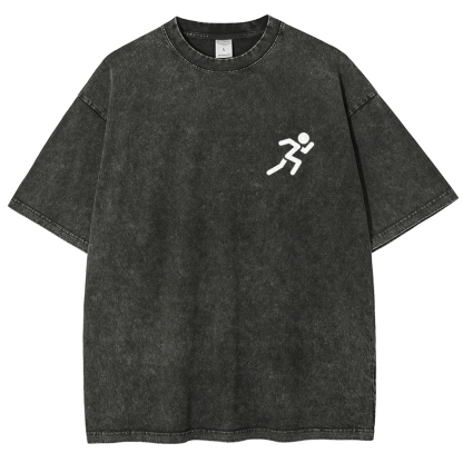 Marathon Runner Unisex Fit Washed T-Shirt