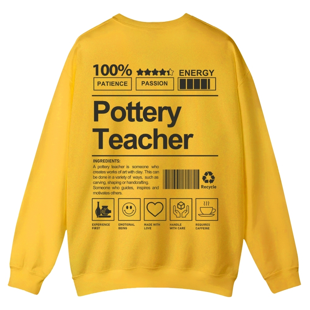 Pottery Teacher Casual Crewneck Sweatshirt-moweekender