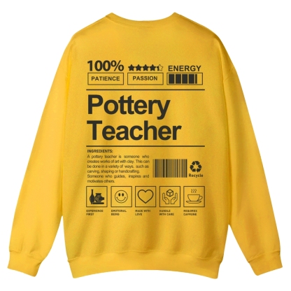 Pottery Teacher Casual Crewneck Sweatshirt-moweekender