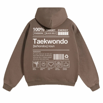 Taekwondo Unisex Casual Anime Print Hoodie-moweekender