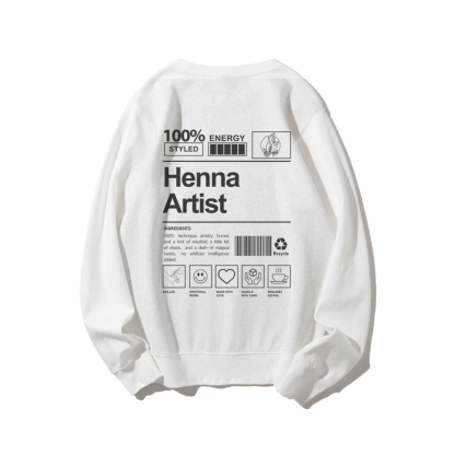 Henna Artist Casual Crewneck Sweatshirt-moweekender