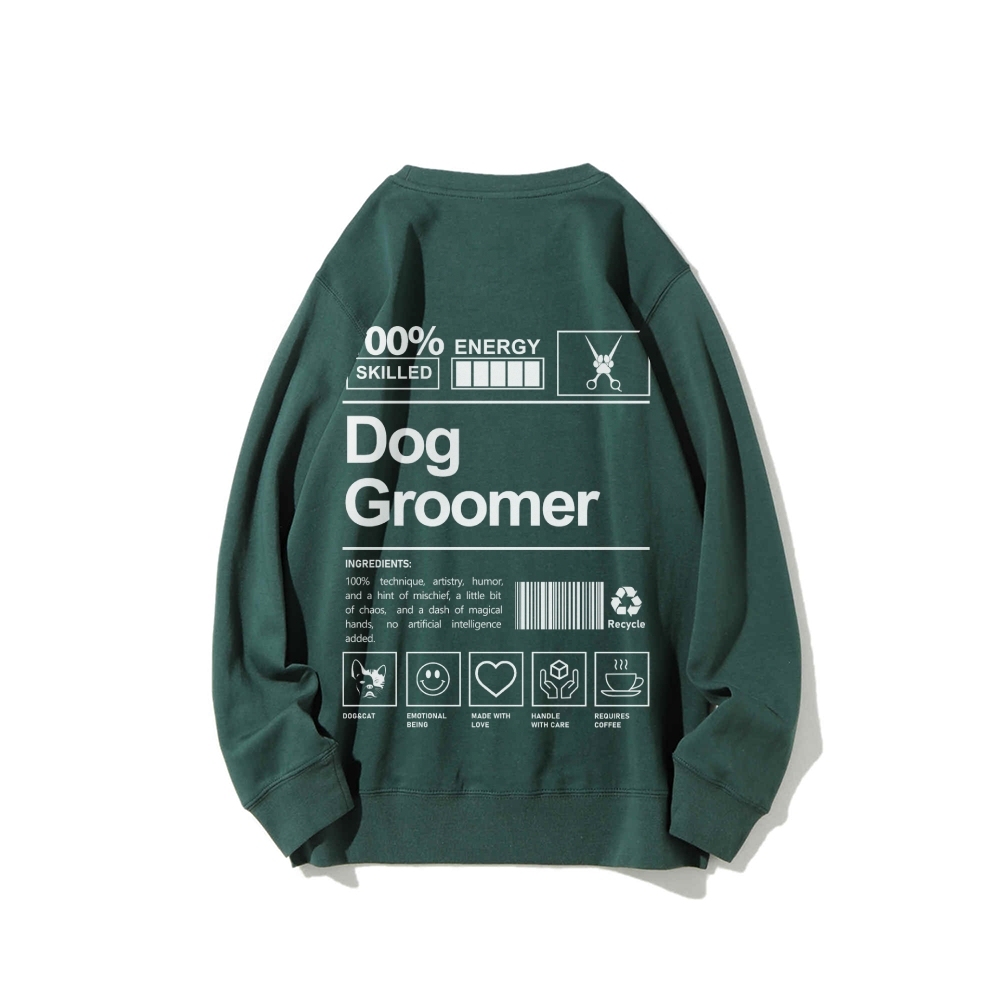 Dog Groomer Casual Crewneck Sweatshirt-moweekender