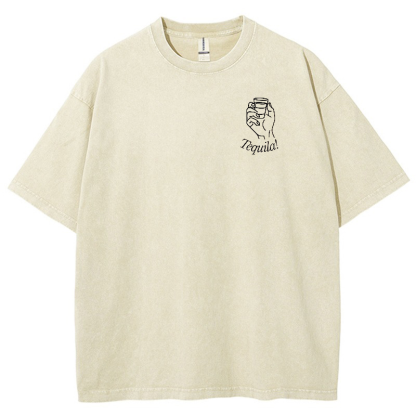 Bring the Tequila Vintage Snowflake Washed T-Shirt-moweekender