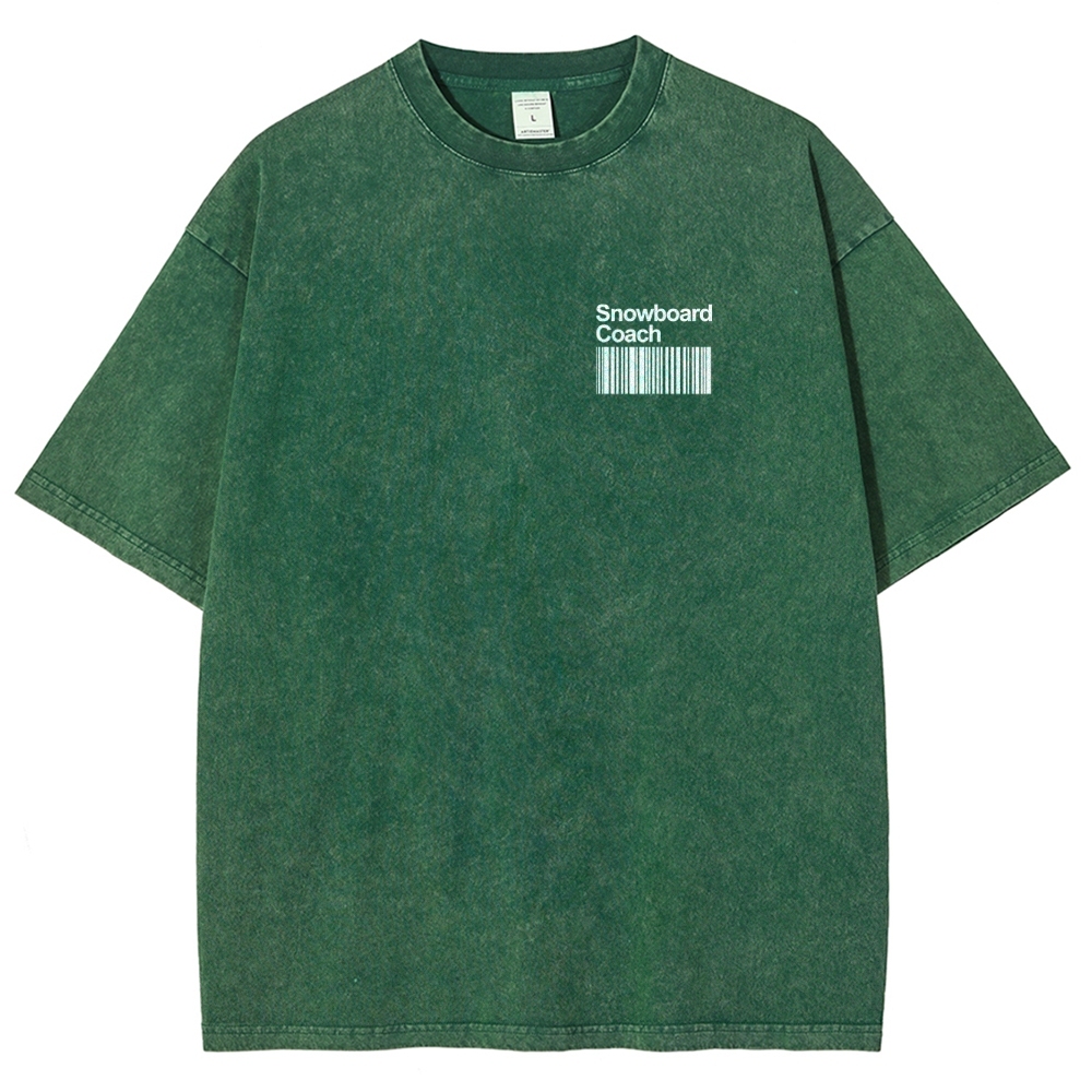 Snowboard Coach Unisex Fit Washed T-Shirt-moweekender