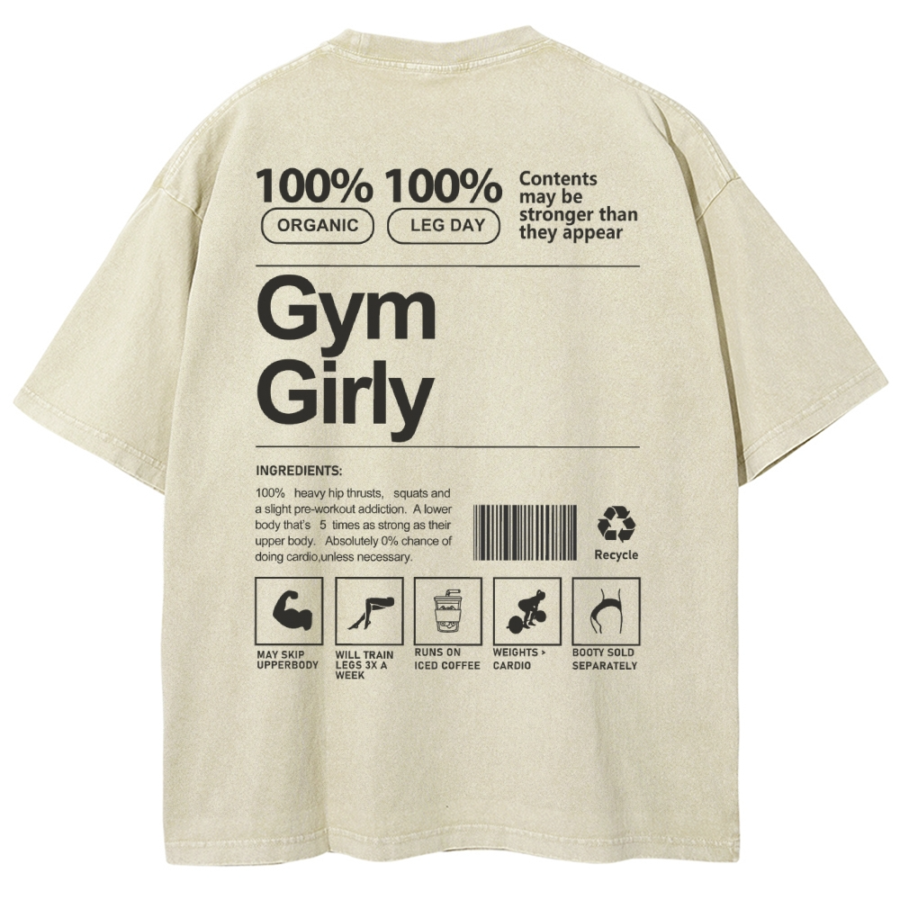 Gym Girly Washed Oversized T-Shirt