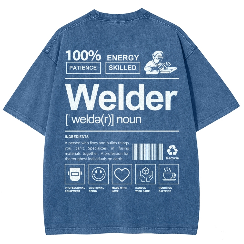Welder Unisex Fit Washed T-Shirt-moweekender