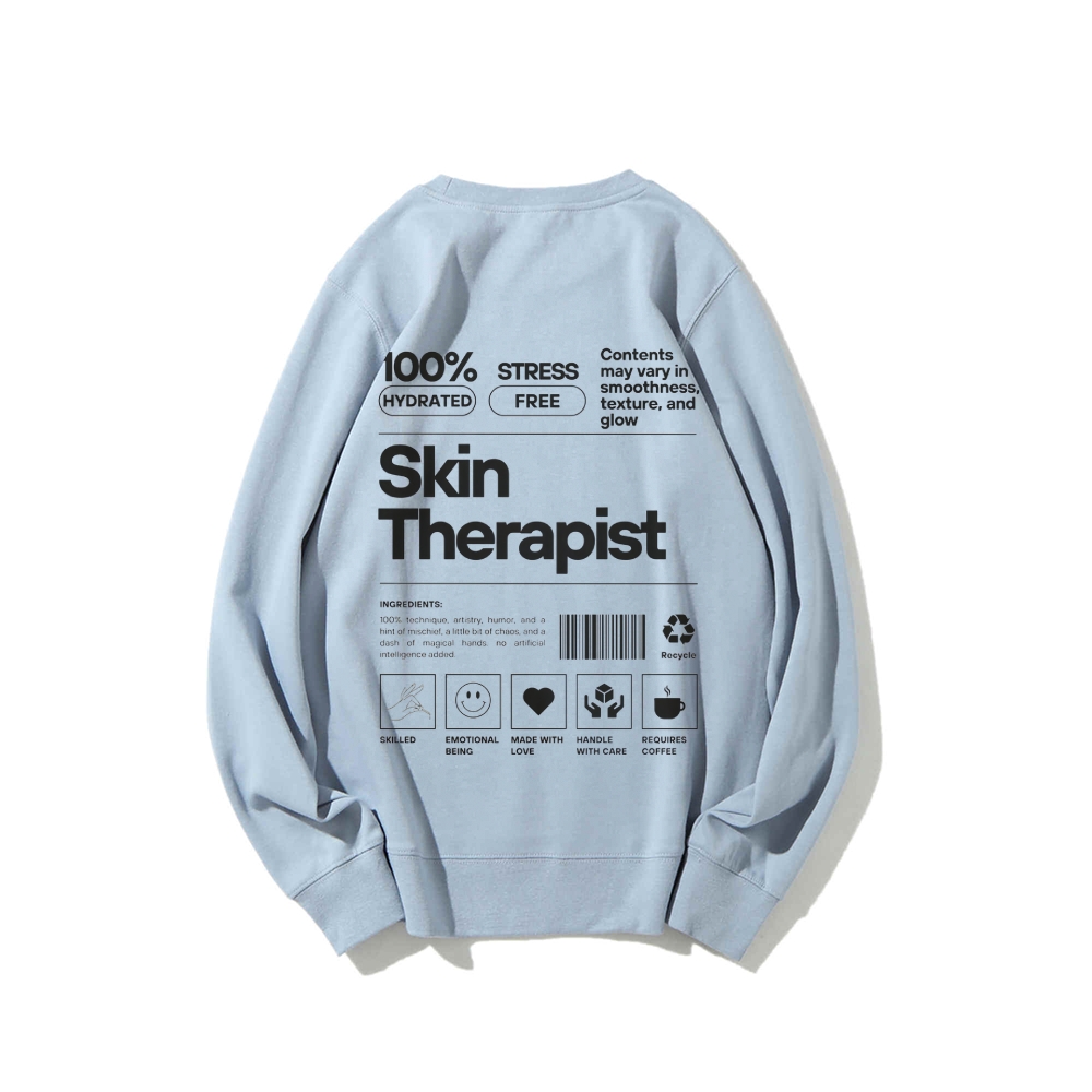 Skin Therapist Crew Neck Long Sleeve Sweatshirt-moweekender