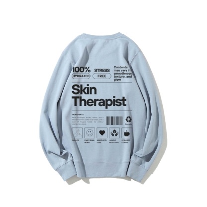 Skin Therapist Crew Neck Long Sleeve Sweatshirt-moweekender