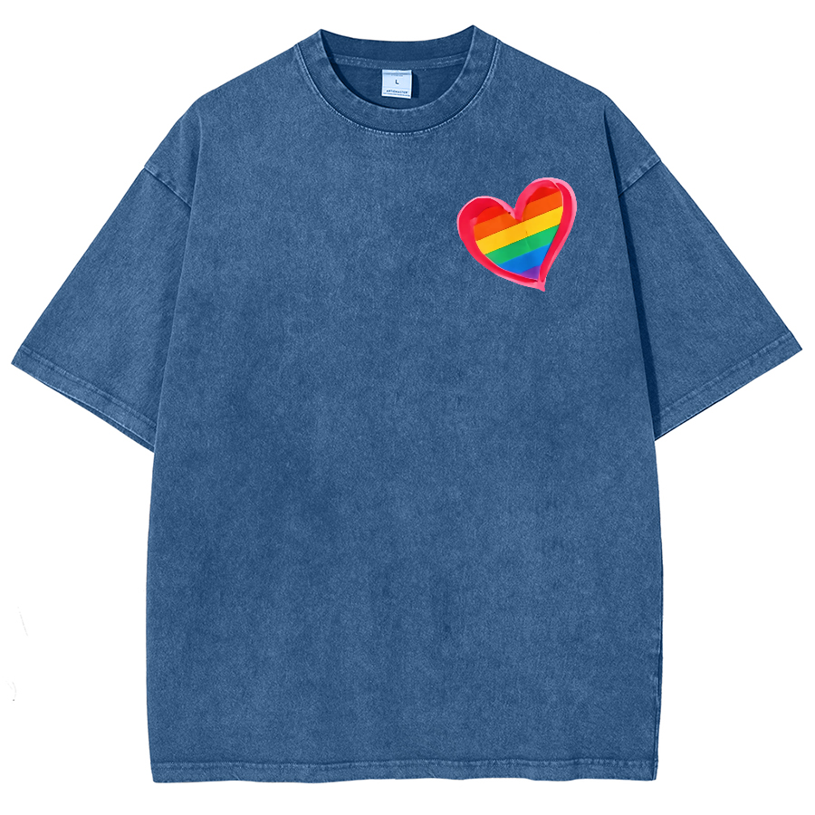 All For Love And Love For All Washed Oversized T-Shirt-moweekender