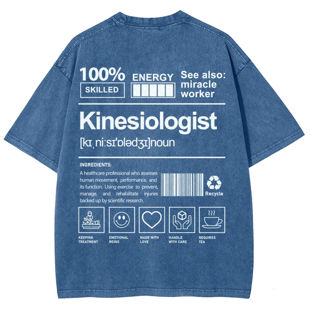 Kinesiologist Unisex Fit Washed T-Shirt-moweekender