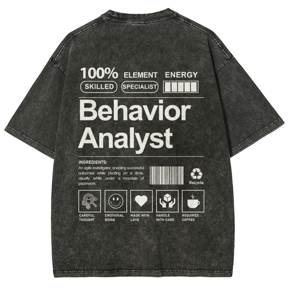 Behavior Analyst Unisex Fit Washed T-Shirt-moweekender
