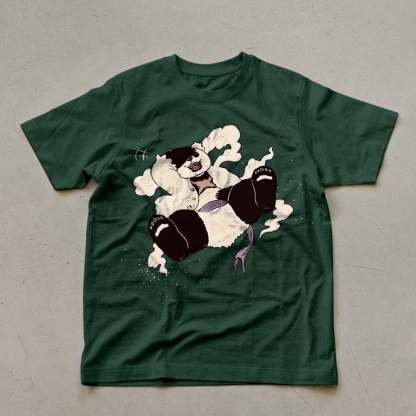 Panda Casual Pattern Unisex Prints T-Shirt-moweekender